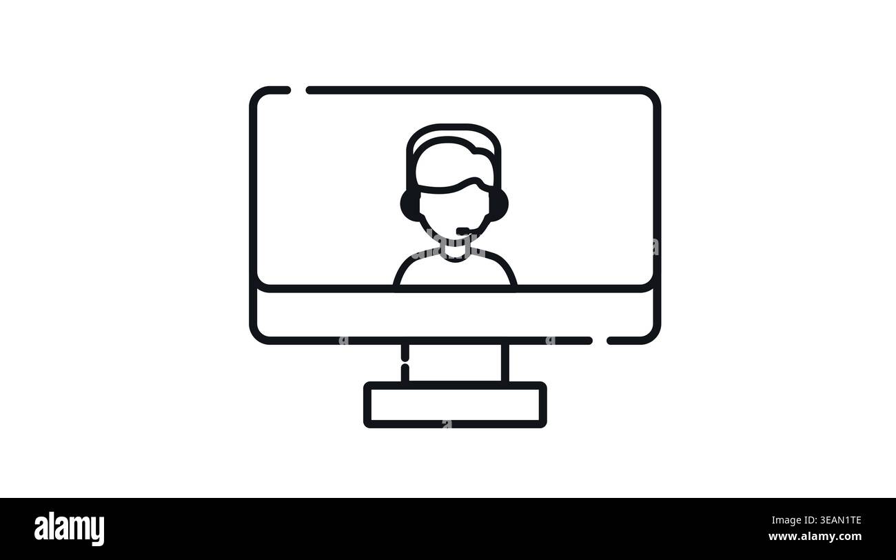 Customer support and help desk icon Stock Vector