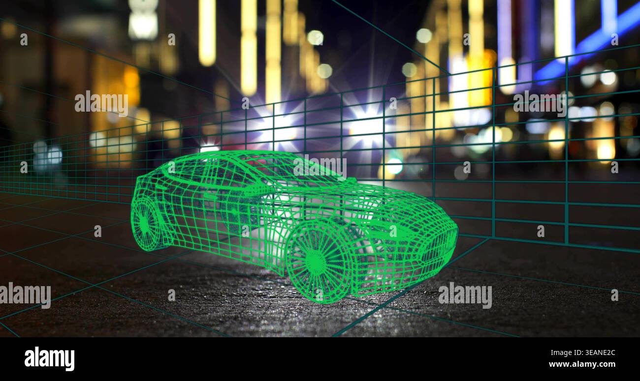 Displaying wireframe city model hi-res stock photography and images - Alamy