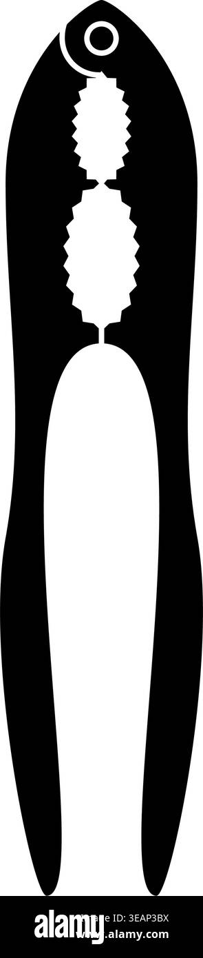Nut cracker nutcracker icon black color vector illustration image flat style simple Stock Vector
