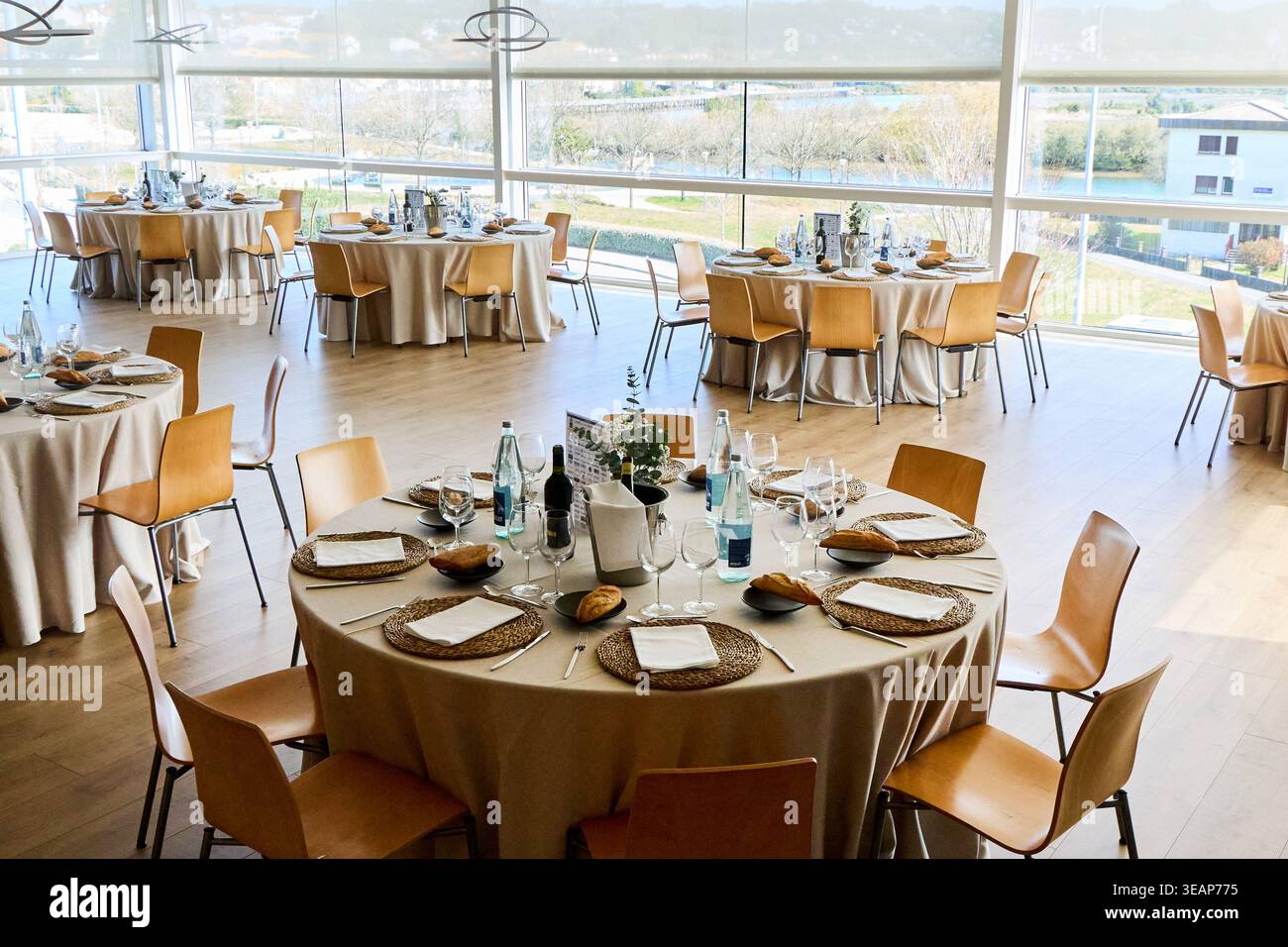 Tables, Restaurant. Stock Photo