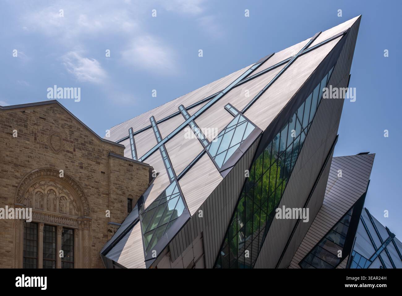 Royal Ontario Museum - Michael Lee-Chin Crystal Facade - Toronto, Ontario, Canada Stock Photo