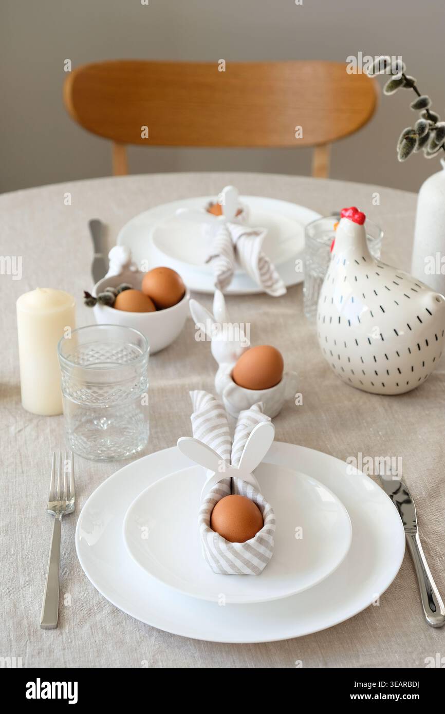 easter, table cover, breakfast table, easters, table covers, breakfast tables Stock Photo