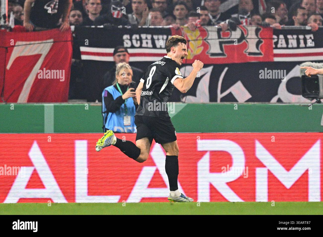 Freiburg's Maximilian Eggestein celebrates after scoring a goal during ...