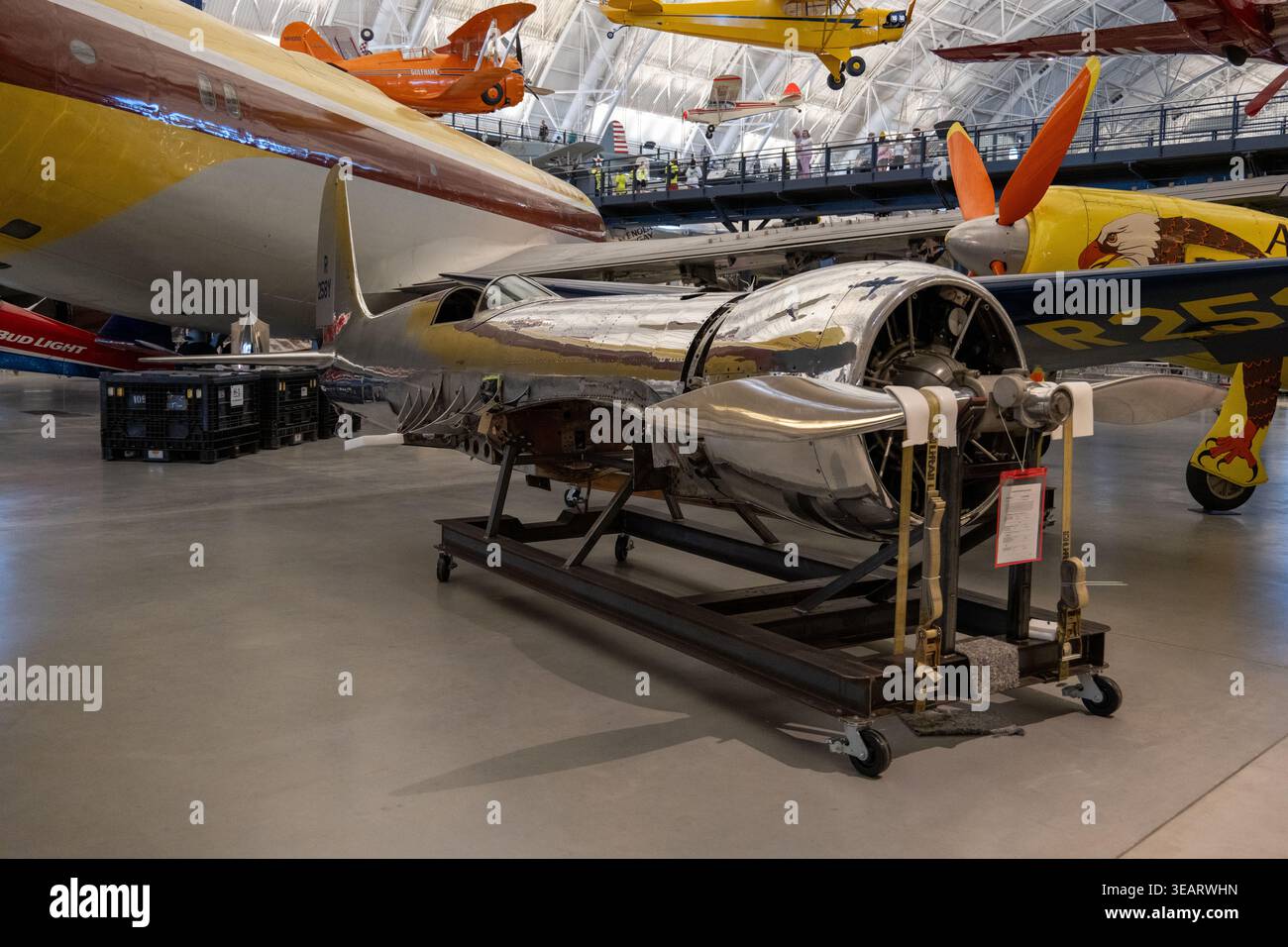 Chantilly, VA - 06 June 24: Partially restored P-51 Mustang fuselage on ...