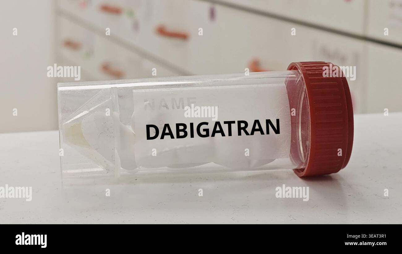DABIGATRAN tablets used to prevent blood clots and reduce stroke risk a ...