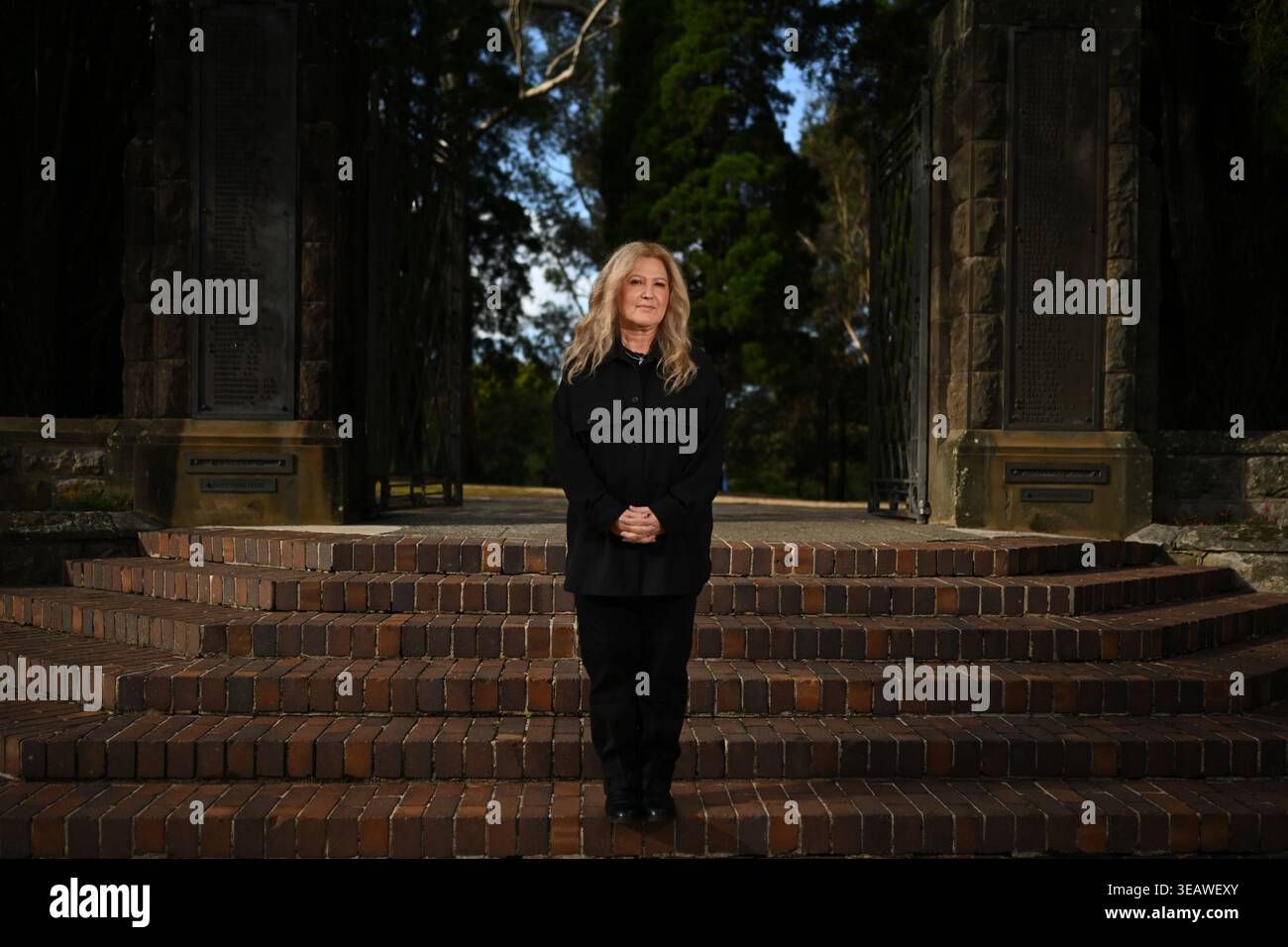 Susan Napper poses for a photograph at Turramurra Memorial Park in ...