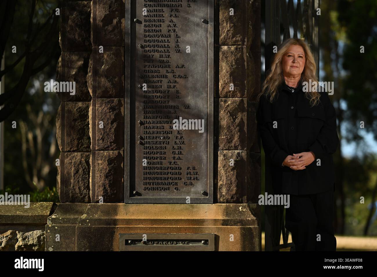 Susan Napper poses for a photograph at Turramurra Memorial Park in ...
