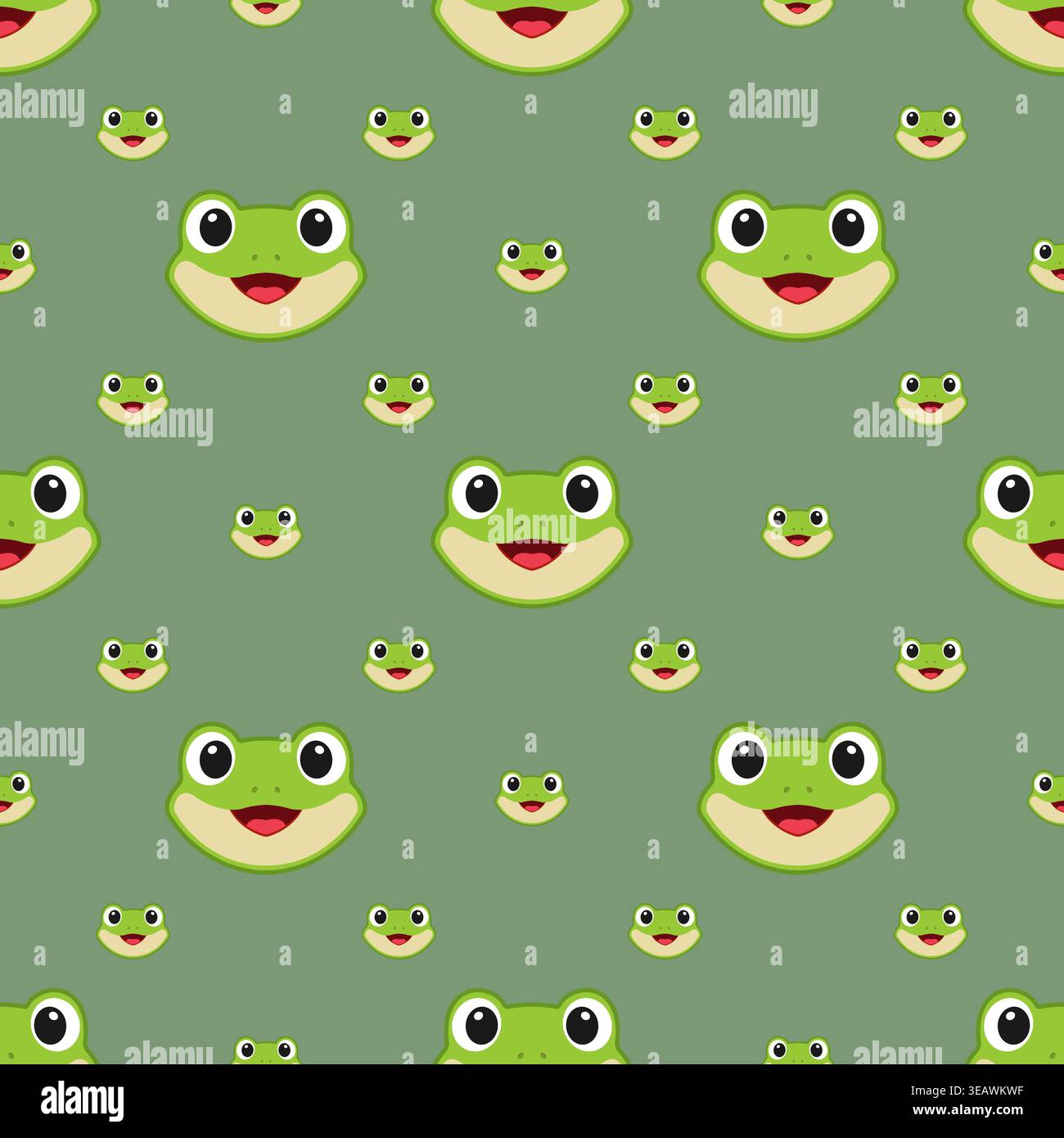 Frog vector seamless pattern on background Stock Vector