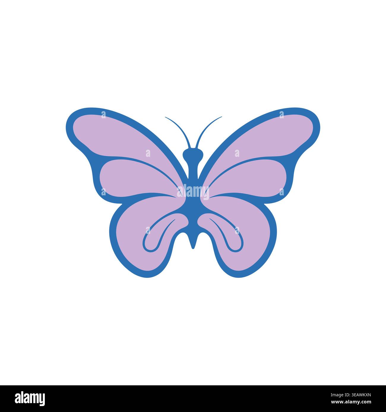 Colorful Butterfly Vector Gradient Editable Insect Elegant Modern Illustration Stock Vector