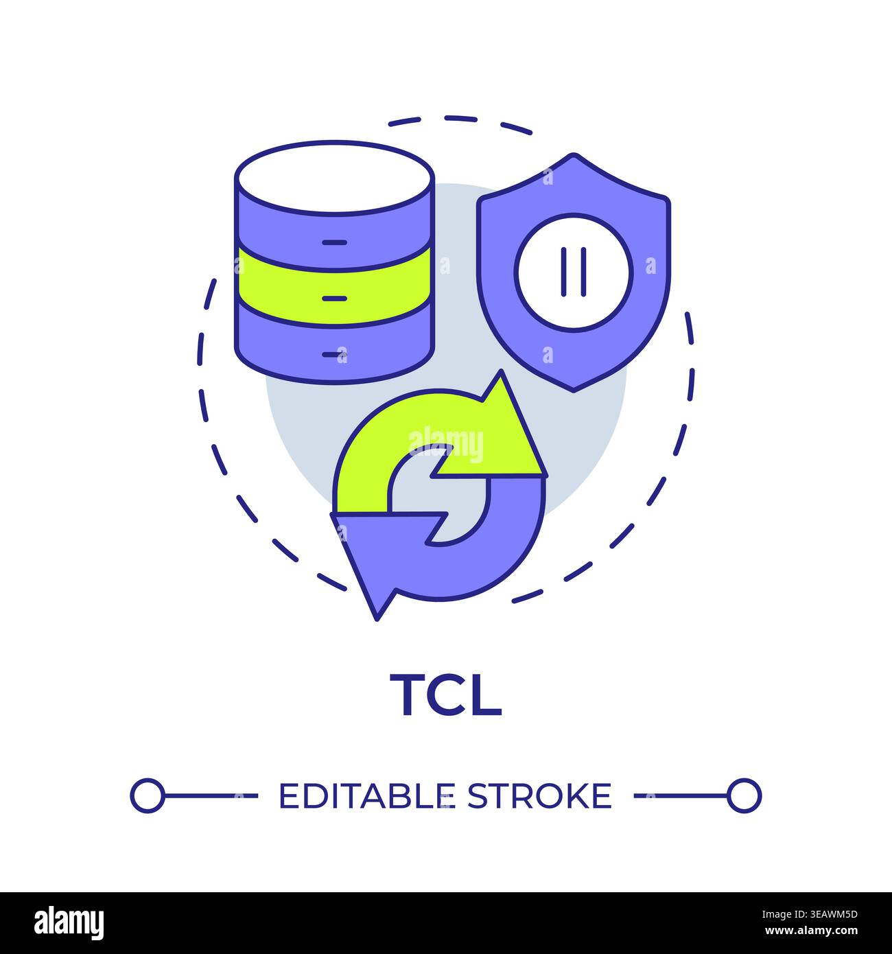 TCL multi color concept icon Stock Vector