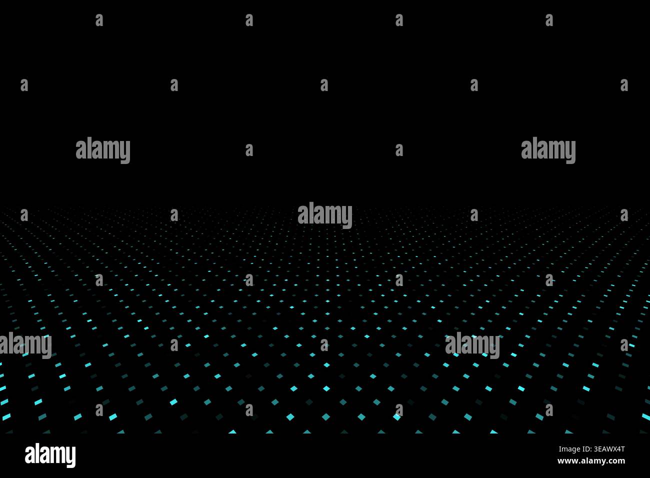 Abstract Glowing Grid with Perspective Background Stock Vector