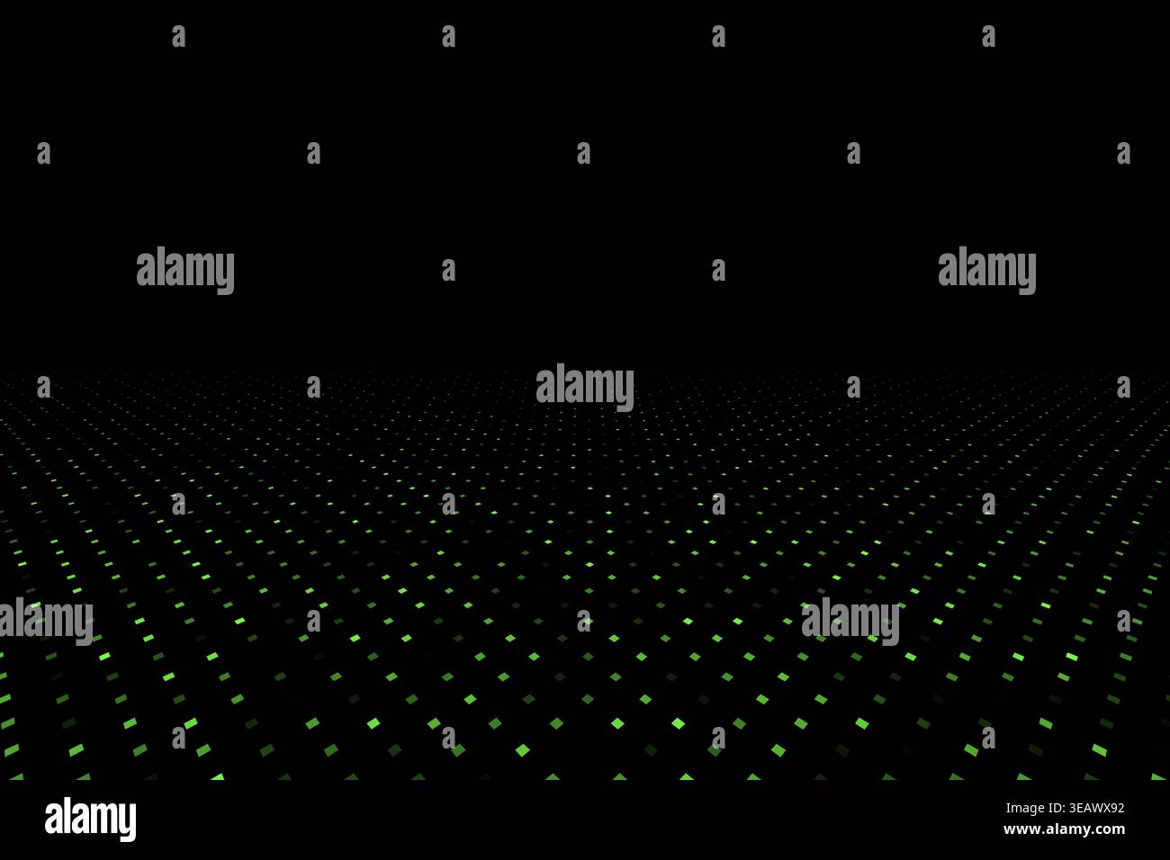 Abstract Glowing Grid with Perspective Background Stock Vector