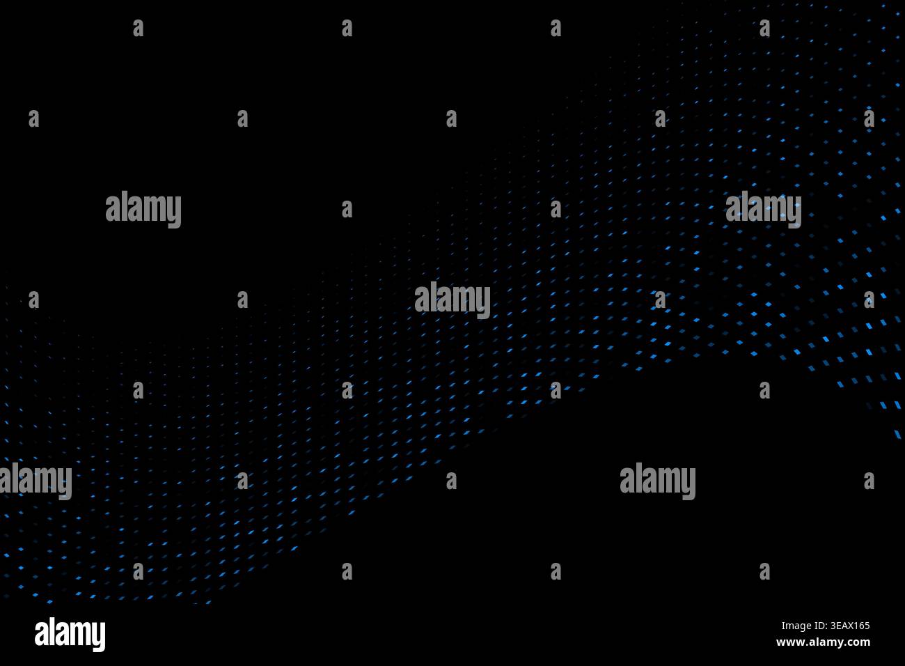 curved halftone wave tech illustration abstract background Stock Vector