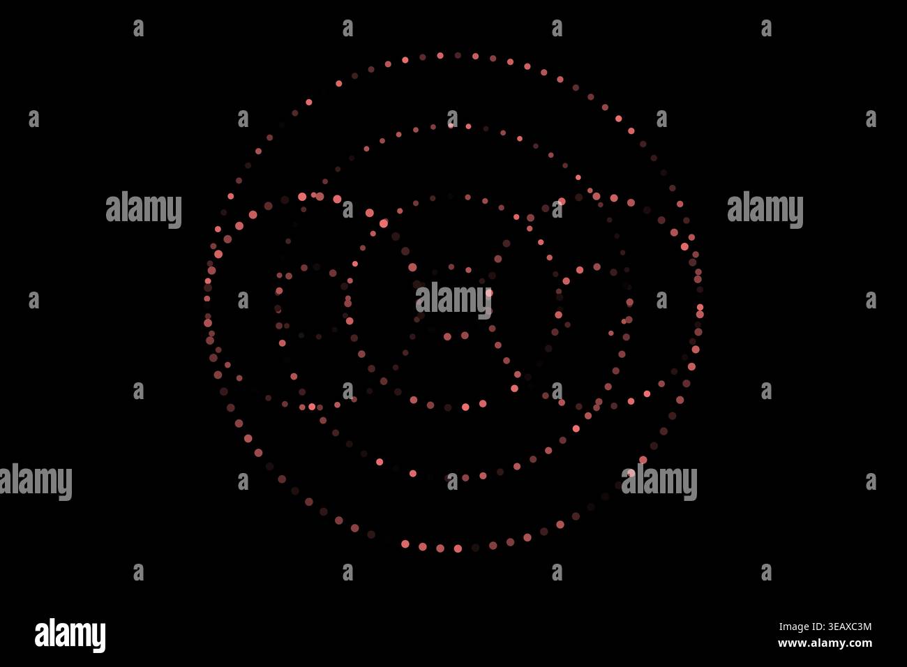 Abstract Digital Pattern of Dotted Circles Stock Vector