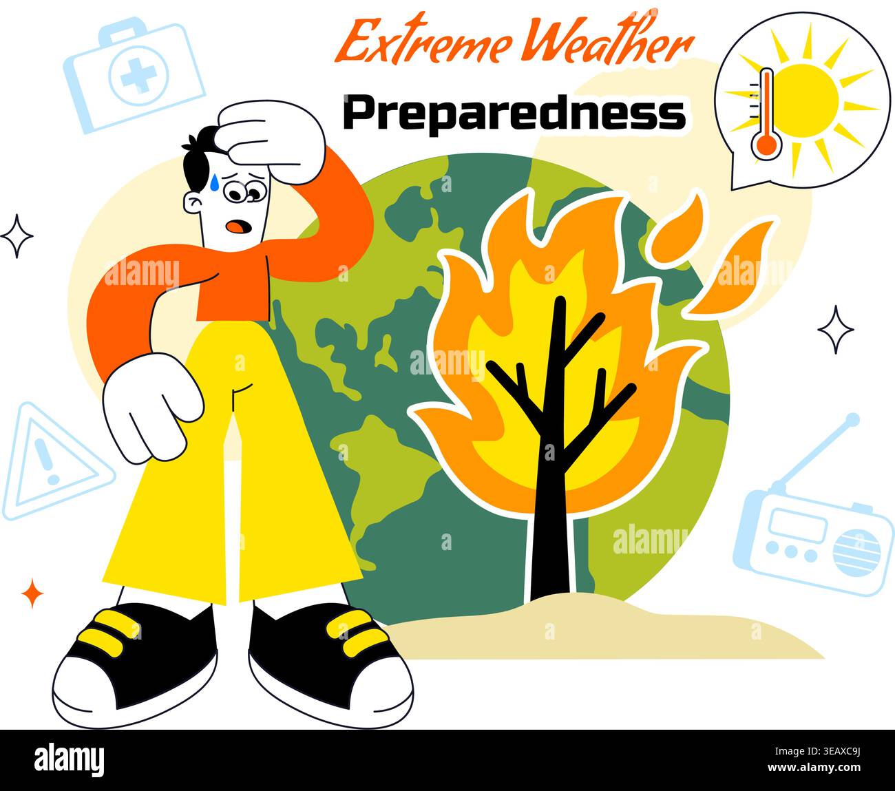 Climate change flood aid Stock Vector Images - Alamy