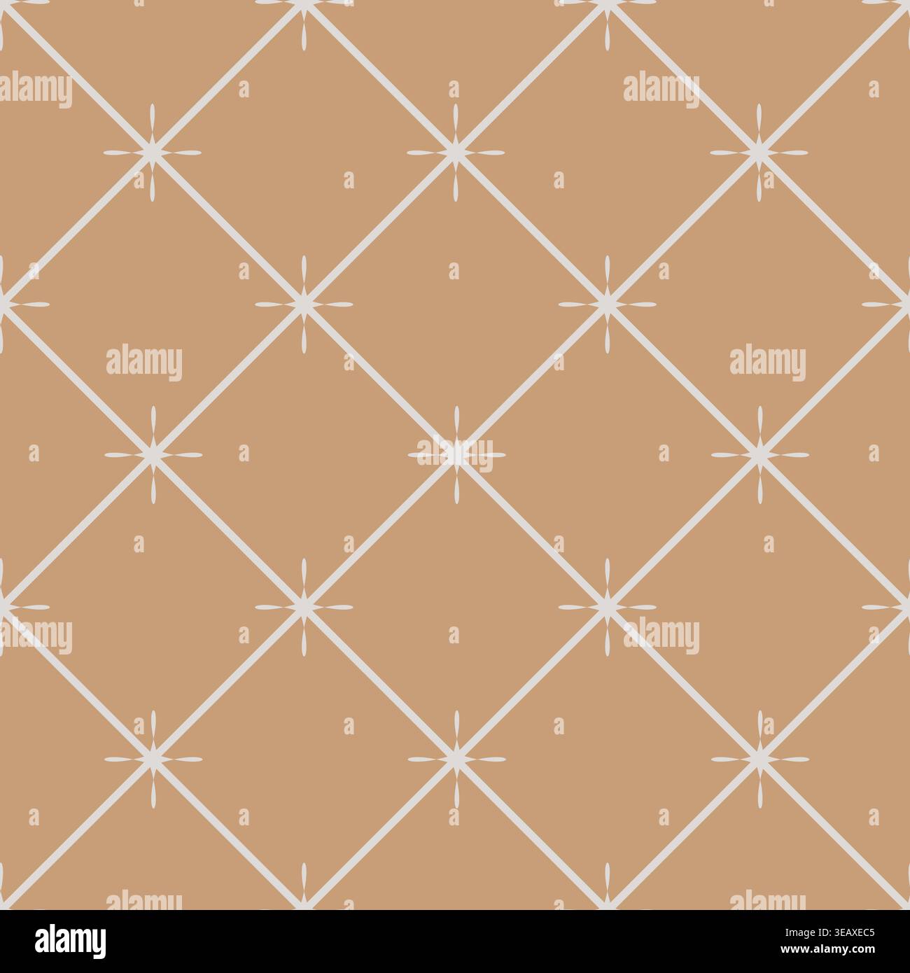 Retro Scandi Folk Floral Pattern Stock Vector