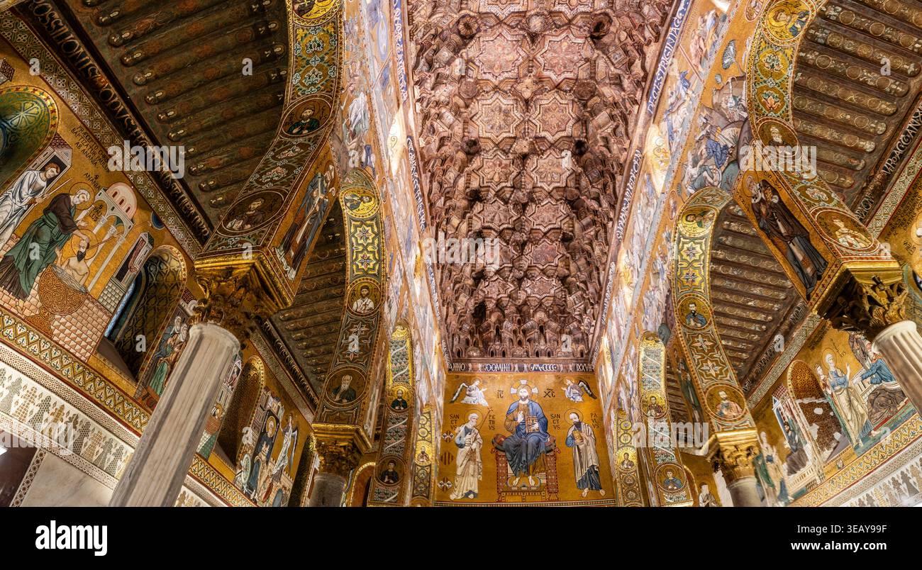 Palatine Chapel, Arab-Norman-Byzantine style, 12th century, Palace of ...