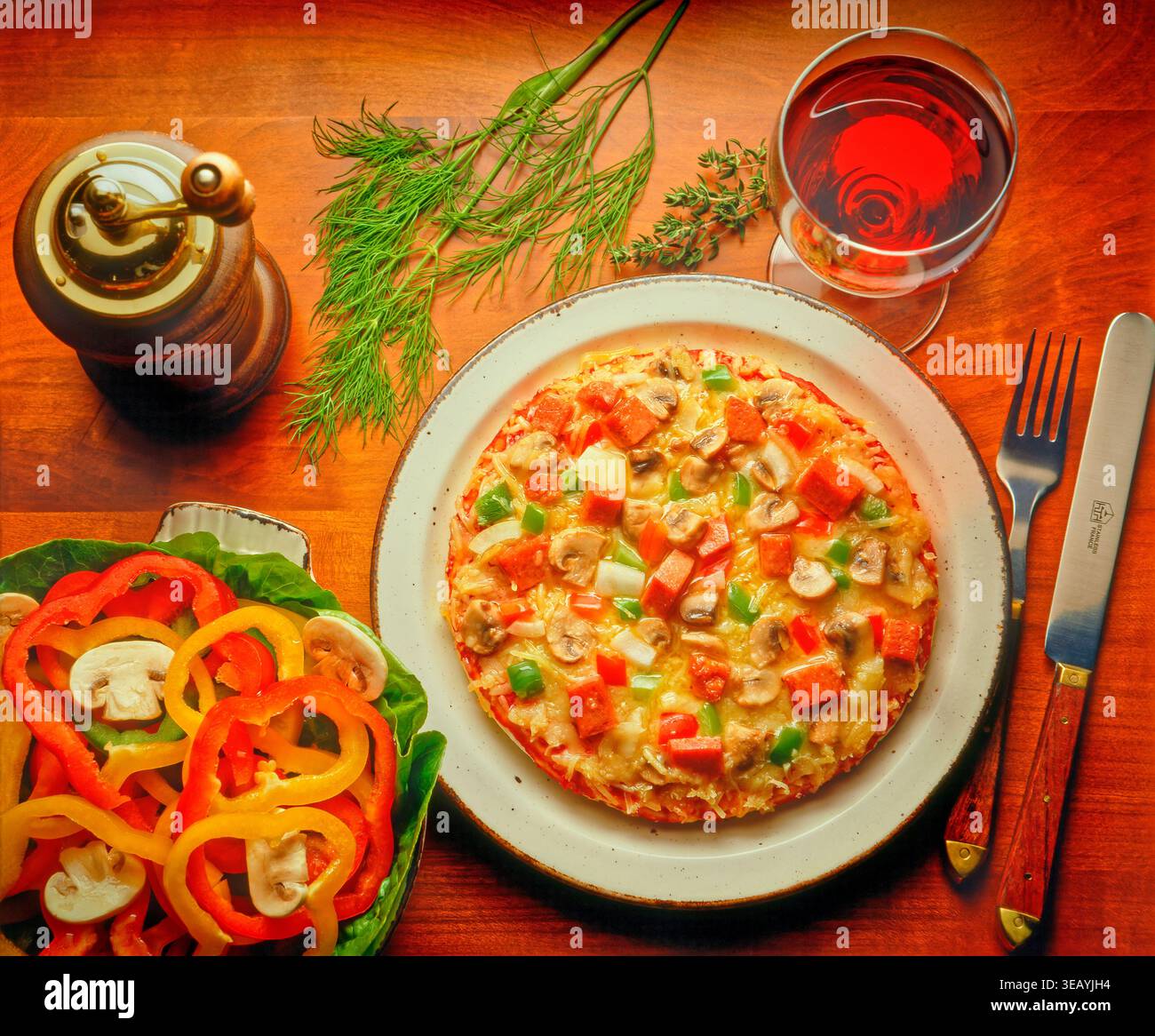 Pizza dish. Stock Photo