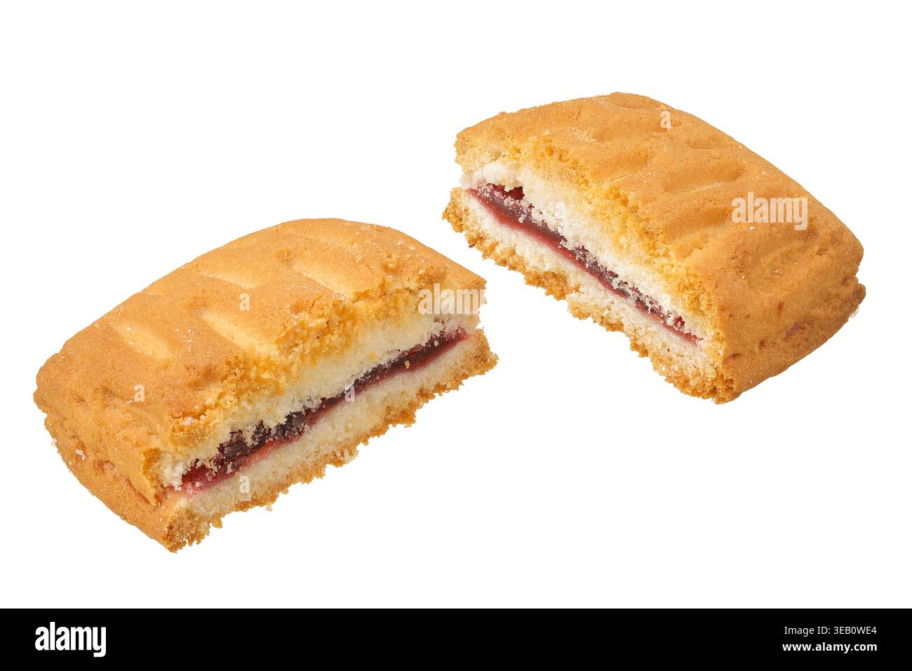 shortbread cookie with filling isolated on white background. Stock Photo