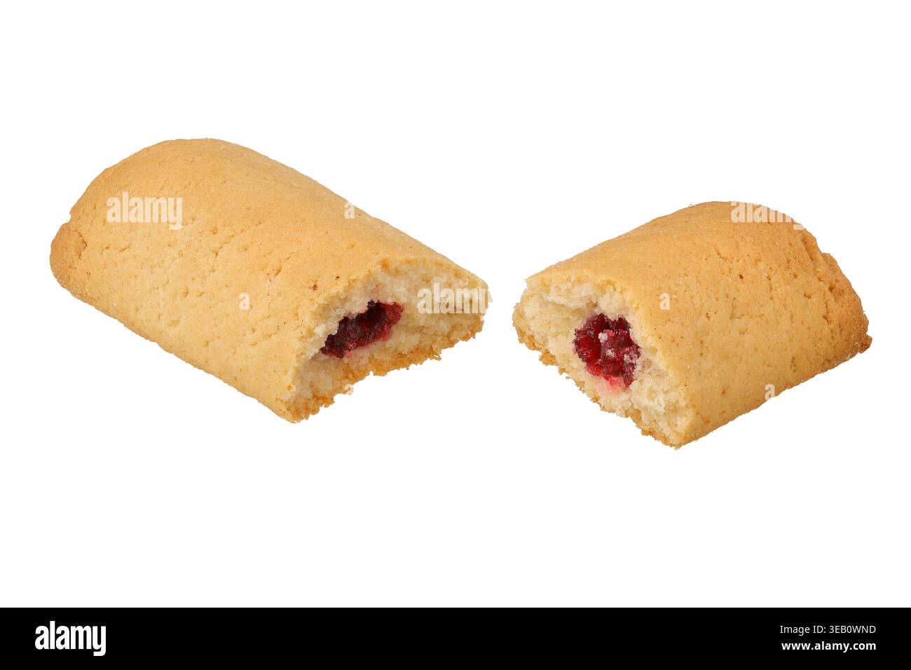 shortbread cookie with filling isolated on white background. Stock Photo