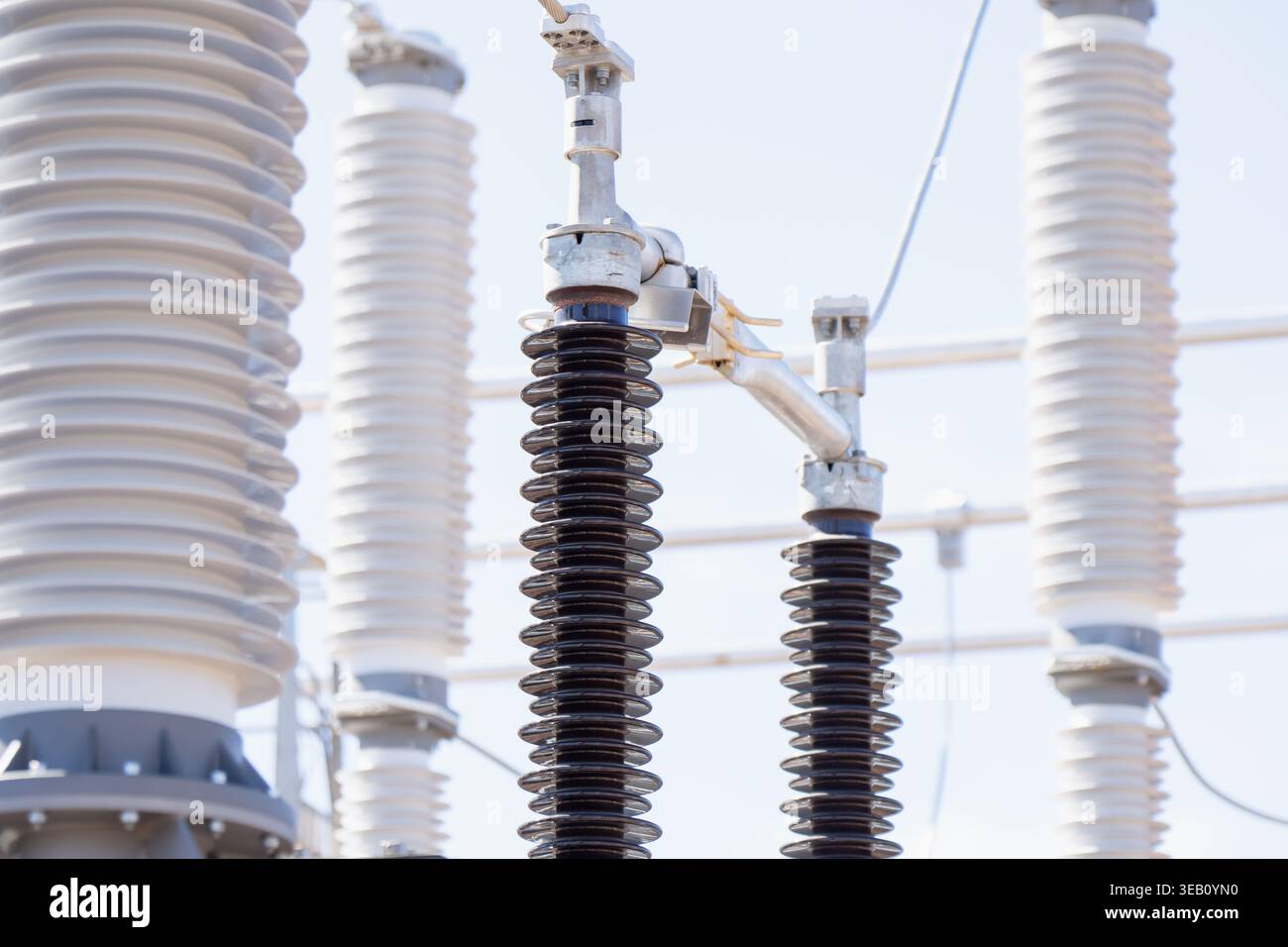 High voltage porcelain station post insulators and circuit breaker ...