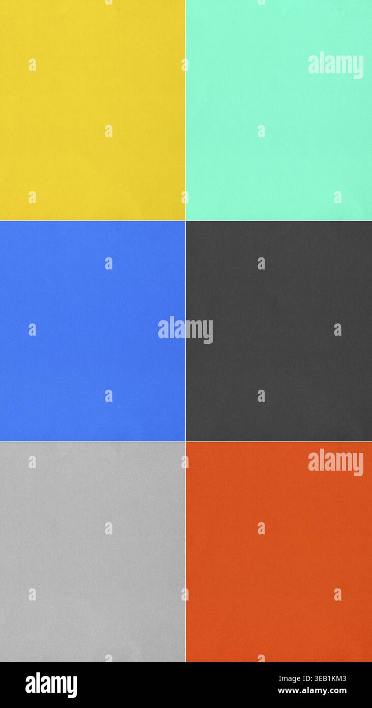 Colour paper samples useful as a background texture - vertical Stock Photo
