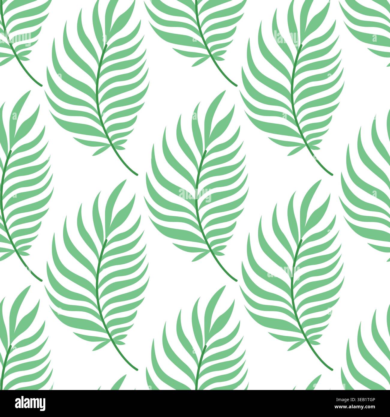 Palm leaf seamless pattern vector tropical background summer botanical textile print Stock Vector