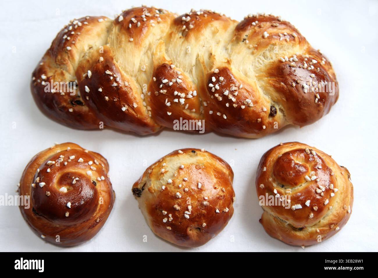 brioches, white bread, brioche, white breads Stock Photo