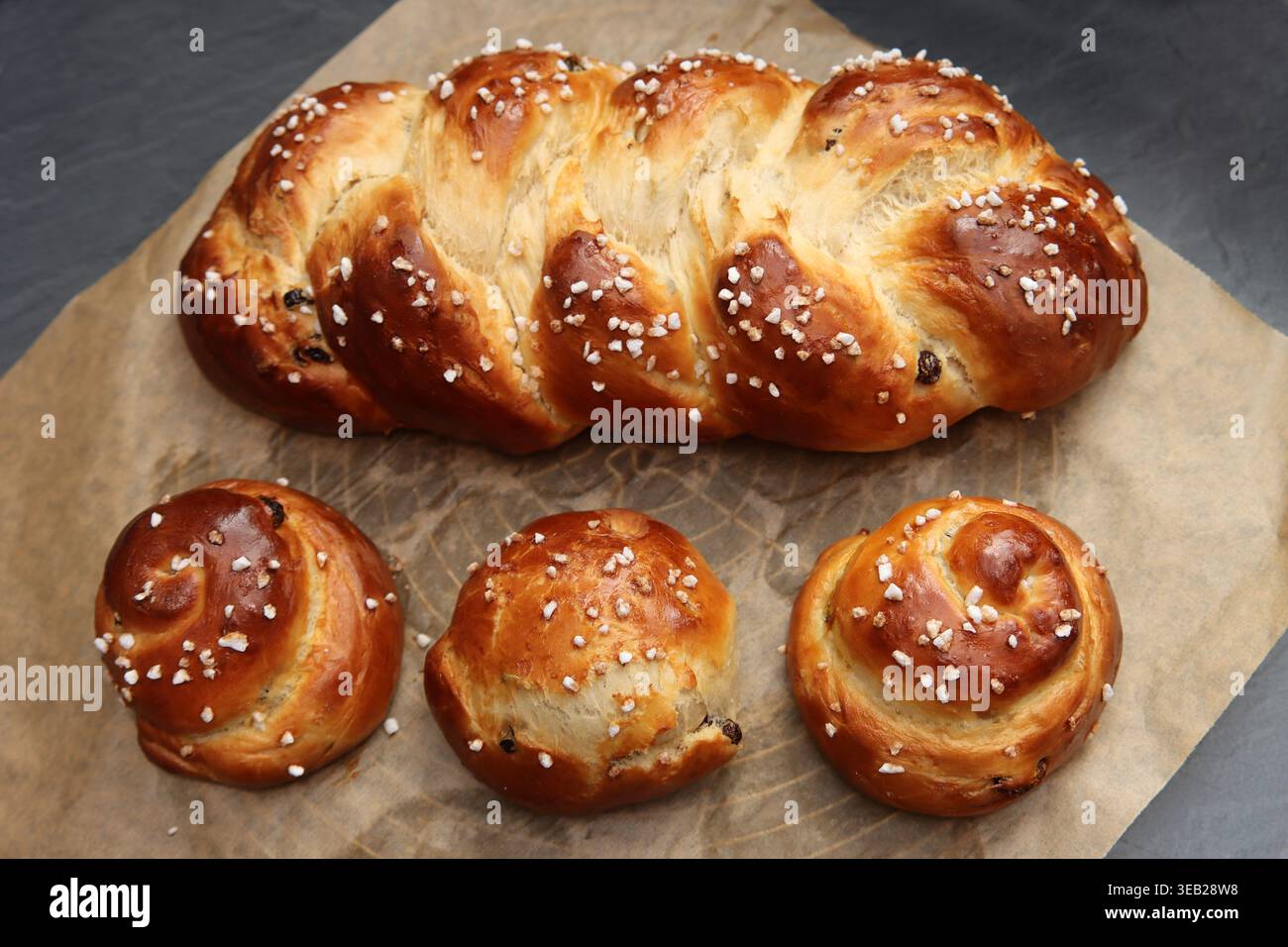 brioches, white bread, brioche, white breads Stock Photo
