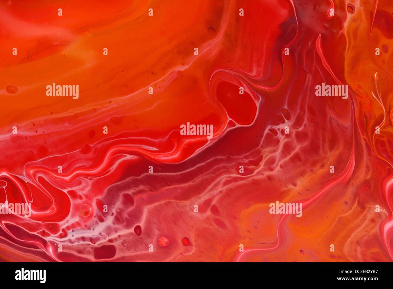 Vivid Swirling Red and Orange Abstract Patterns Created by Fluid Art ...