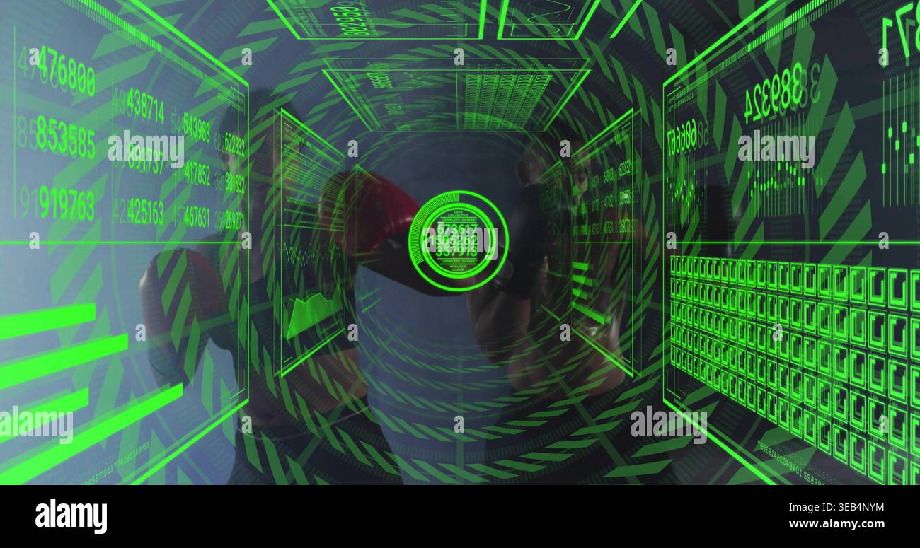 Scanning Reticle Scanning figure in red top touching central green reticle in virtual ...