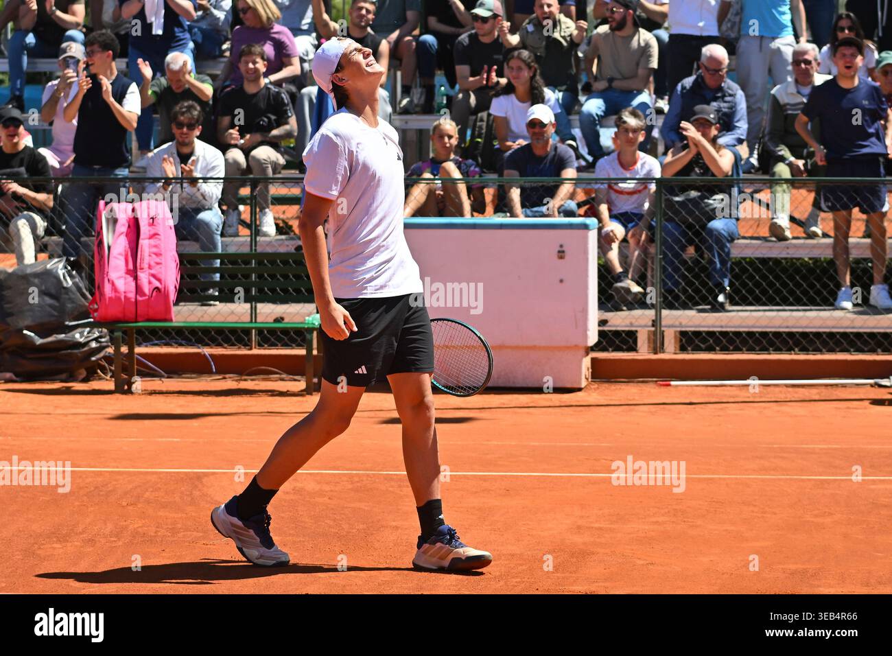 Jacopo Vasamì (ITA) celebrates the victory of the match against ...