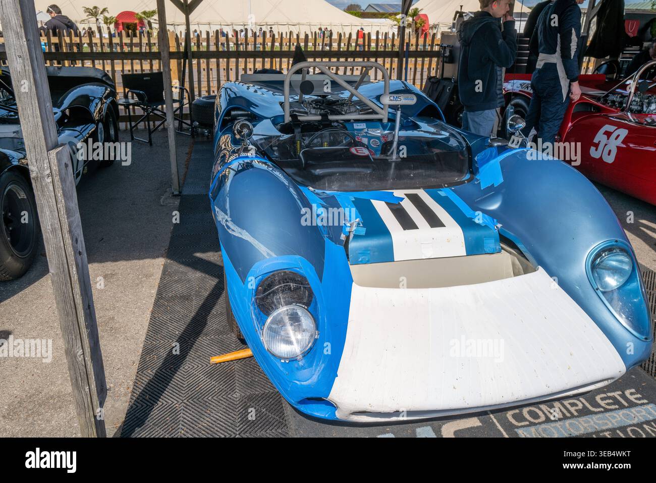April 2026 - classic race car repaired with duct tape, Goodwood Race ...
