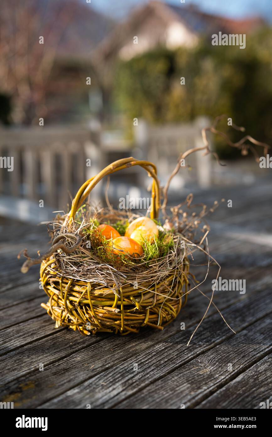 easter nest, easter eggs, easters, easter egg Stock Photo
