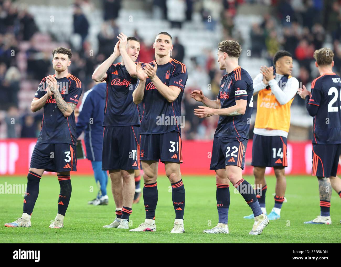 Sunderland, England, 24th April 2026. Nottingham Forest after the ...
