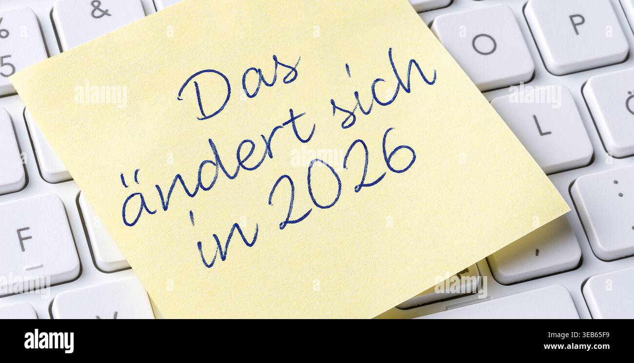 das ändert sich, 2026 Stock Photo
