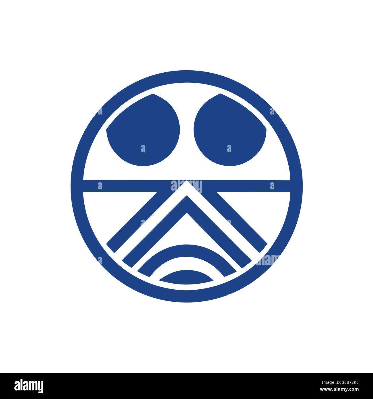 Blue Circular Totem Icon Stock Vector