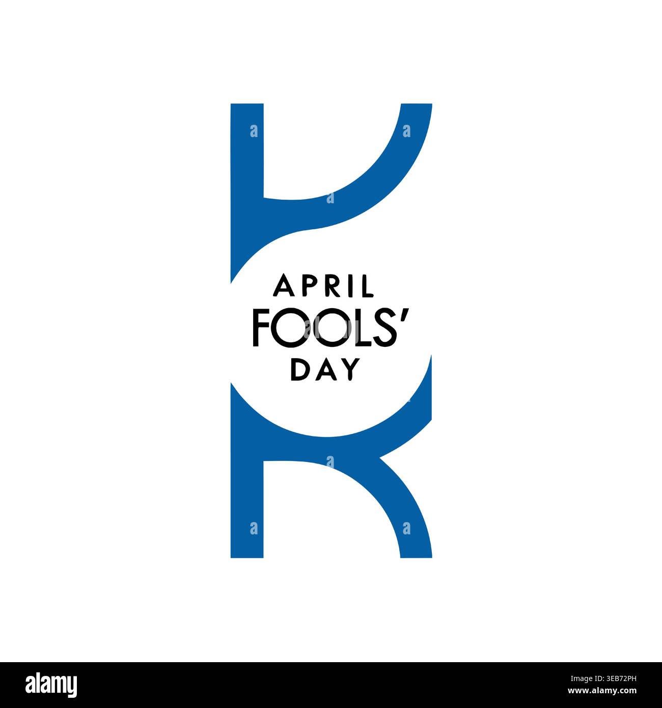 April Fools Day Abstract Typographic Logo Stock Vector