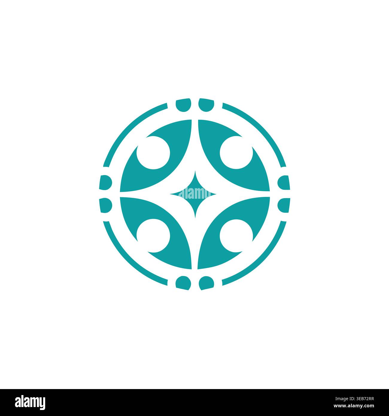 Circular Badge Layout Design Concept Stock Vector