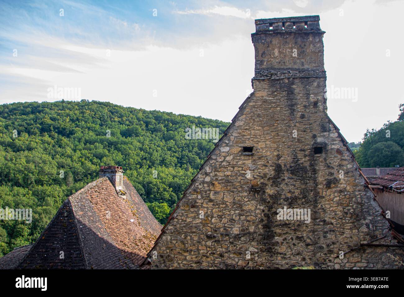 A detailed view of the iconic stone architecture in the medieval ...