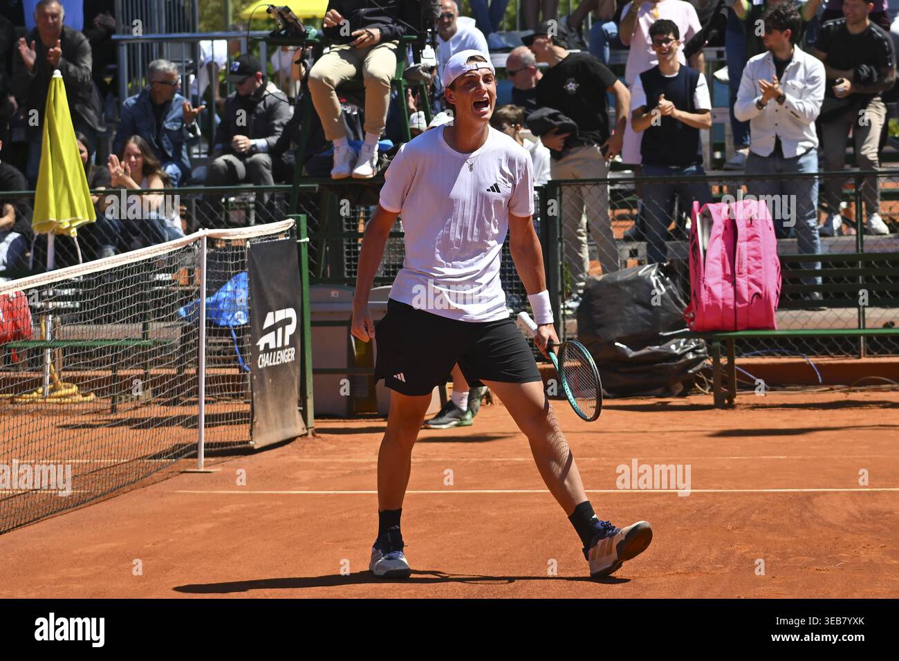 Rome, Italy. 24th Apr, 2026. Jacopo Vasami (ITA) celebrates the victory ...