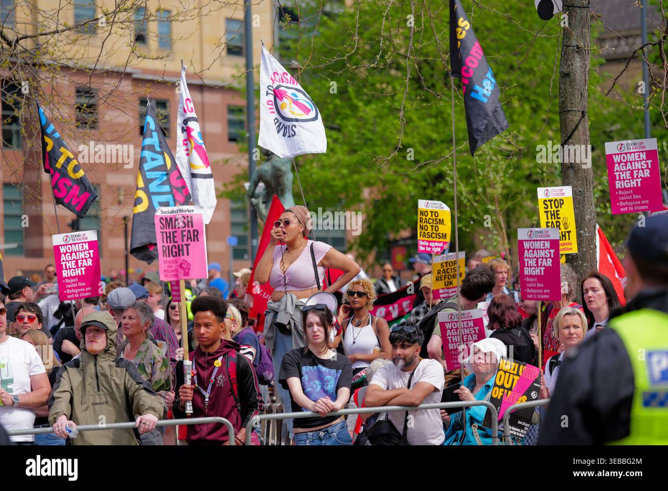 25/04/2026 Leeds, UKIP rally in Leeds where Antifa and counter ...