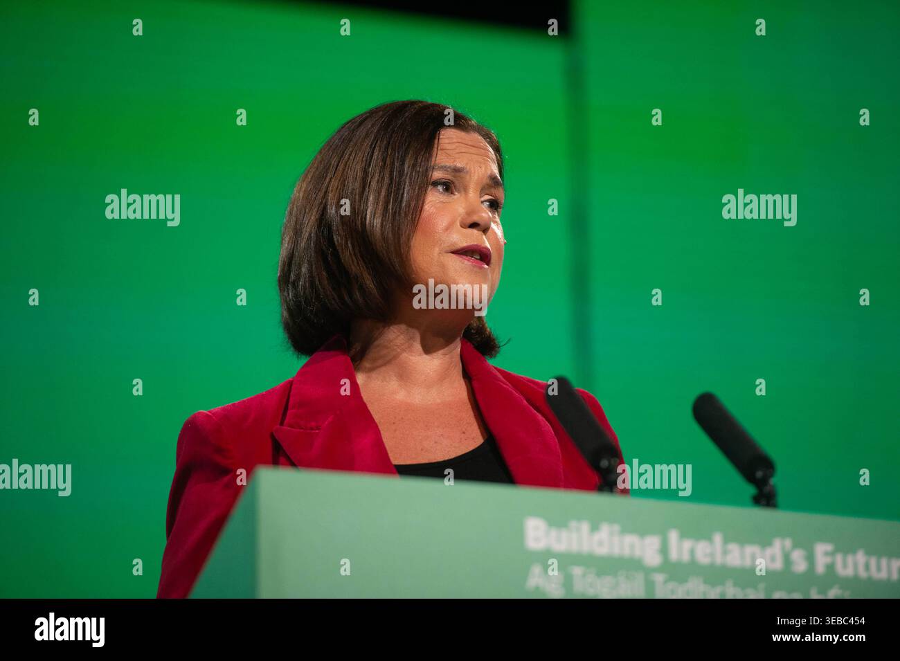 Sinn Fein President Mary Lou McDonald delivers her keynote speech ...