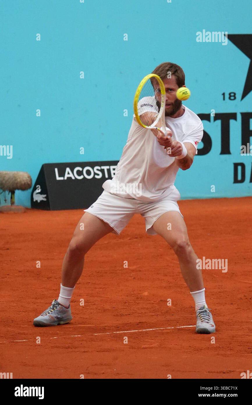 Madrid, Spain. 25th Apr, 2026. Daniel Merida (SPA) vs Corentin Moutet ...