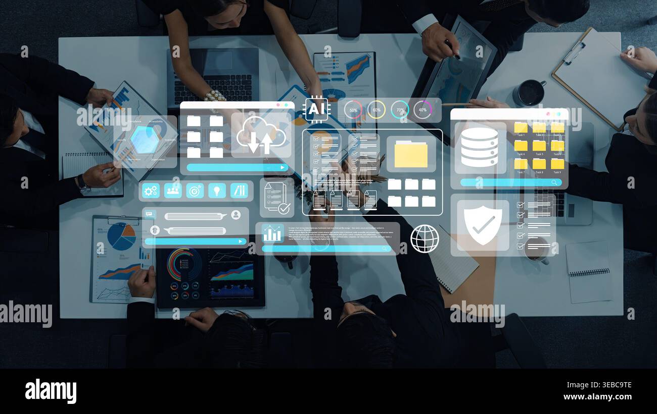 Digital file management system improves collaboration, enhances workflow, and supports secure cloud storage Parse Stock Photo