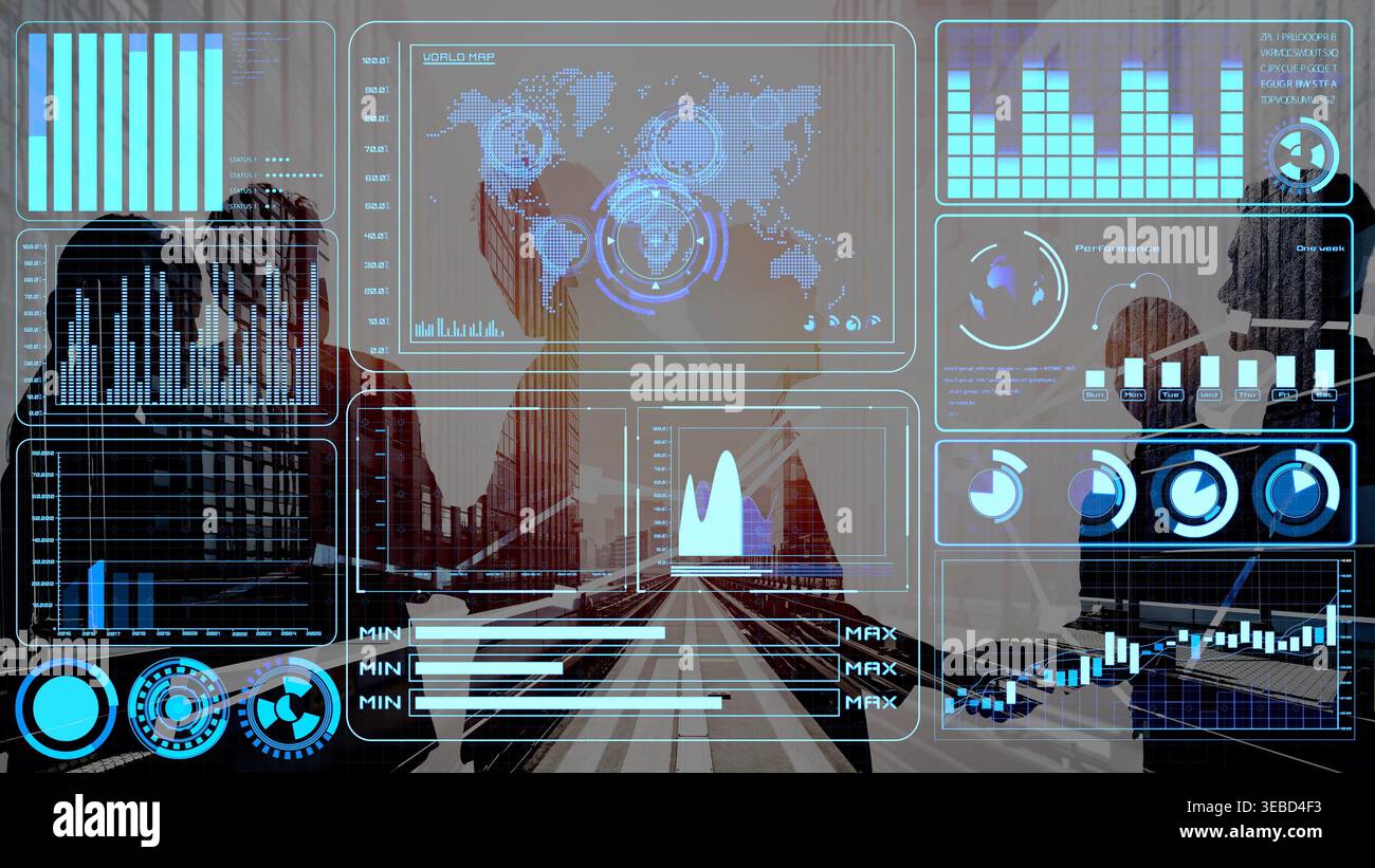 Data analytics and big data strategy for real-time analytics, predictive data modeling, business intelligence analytics, and data-driven decision Stock Photo
