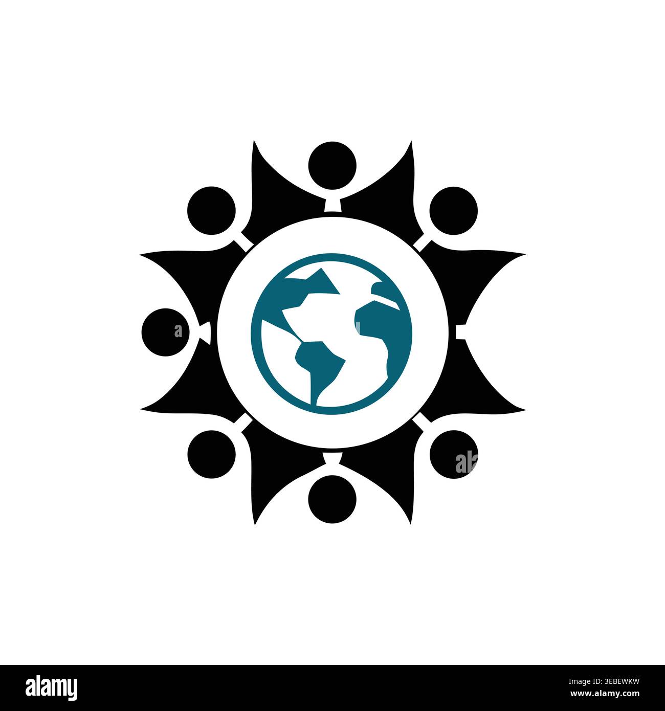Global Unity & International Community Logo Stock Vector