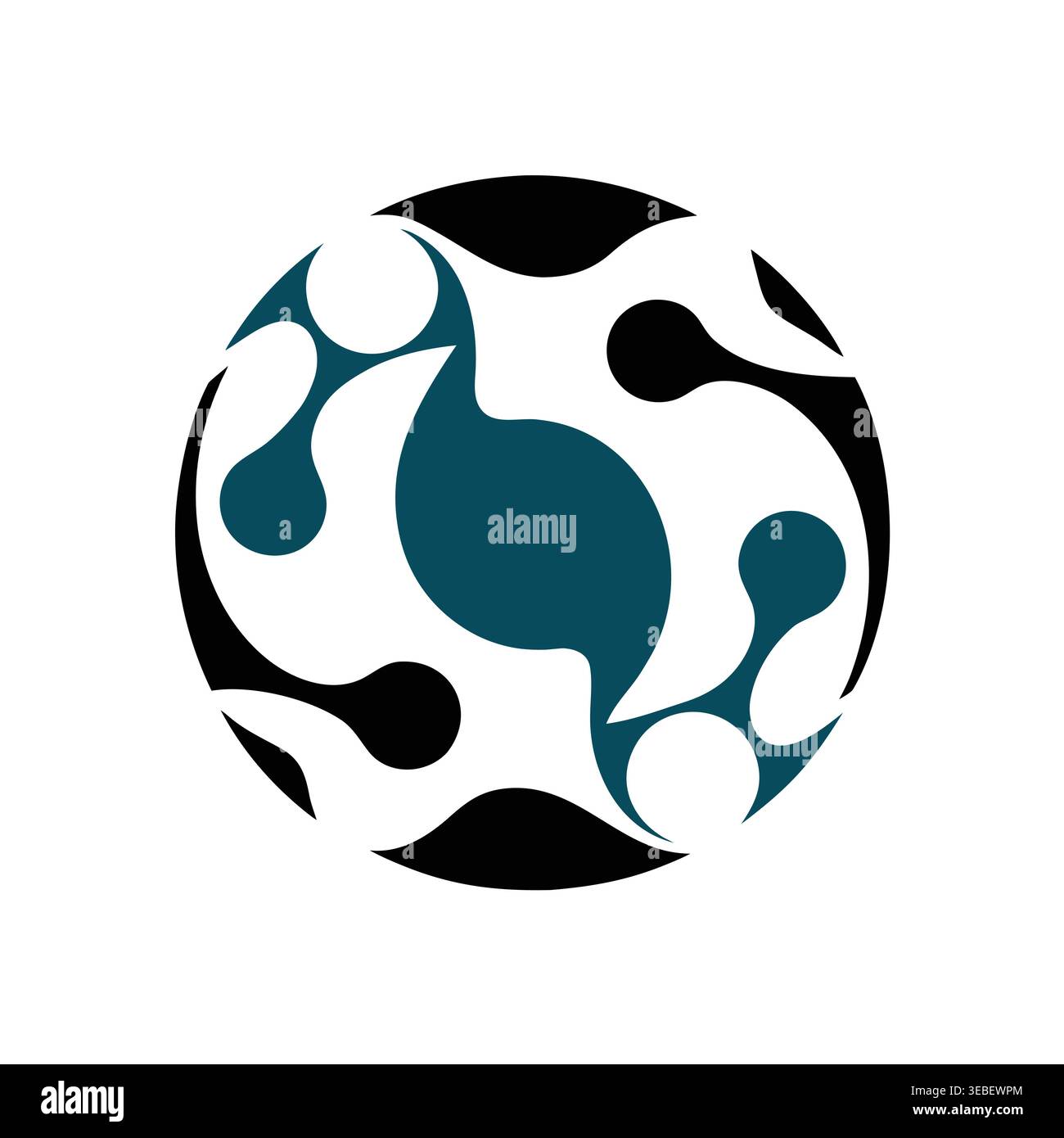 Abstract Molecular Network Sphere Logo Stock Vector