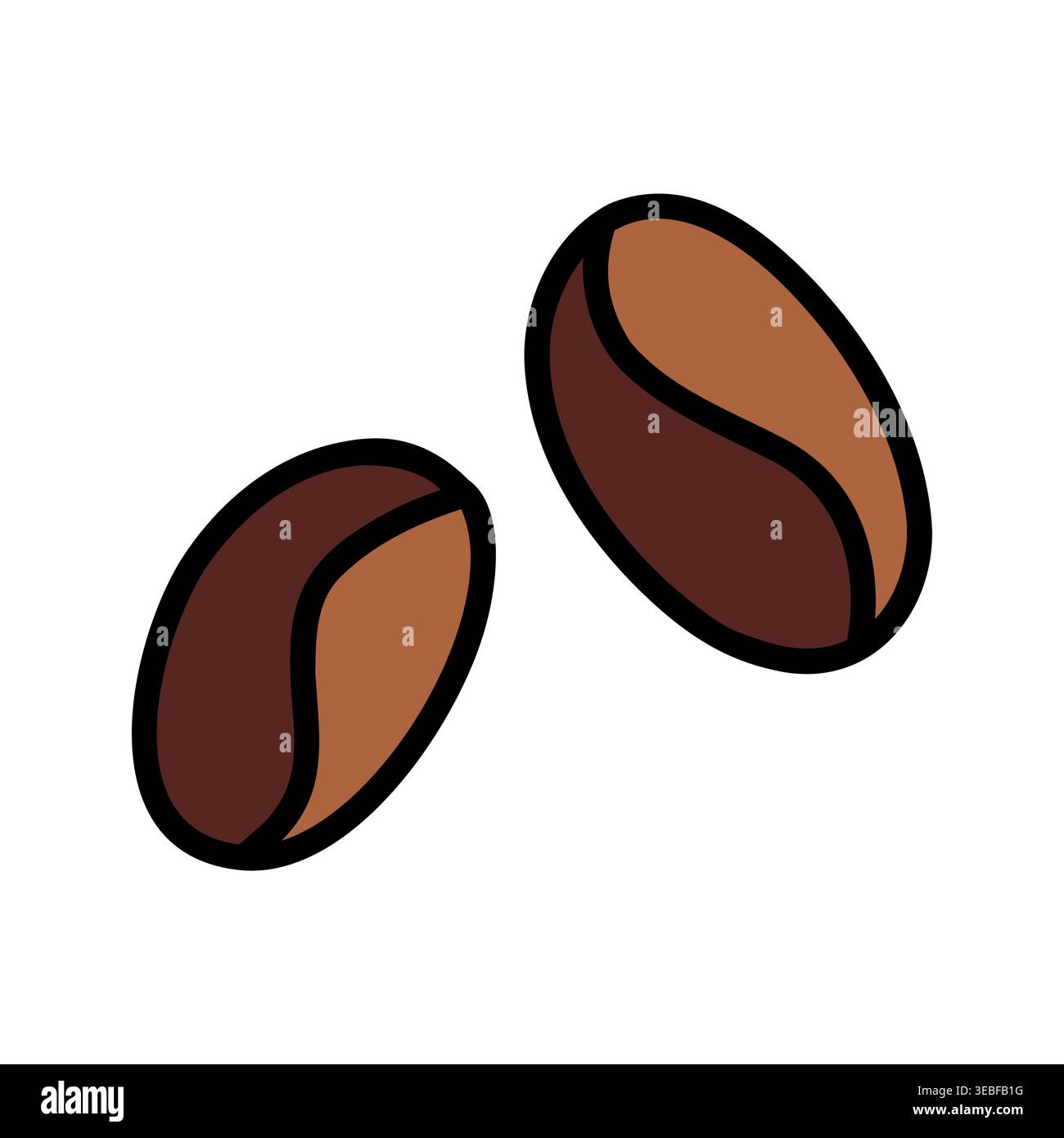 Coffee beans doodle hand drawn vector isolated on white Stock Vector
