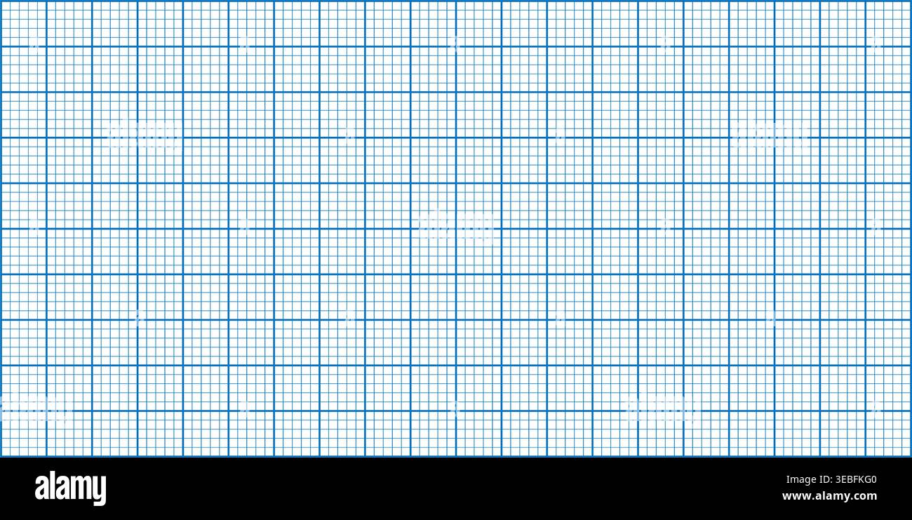 Seamless blueprint grid pattern, mathematical square coordinate paper texture . Stock Vector